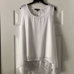 Misses lace back 2 piece tank